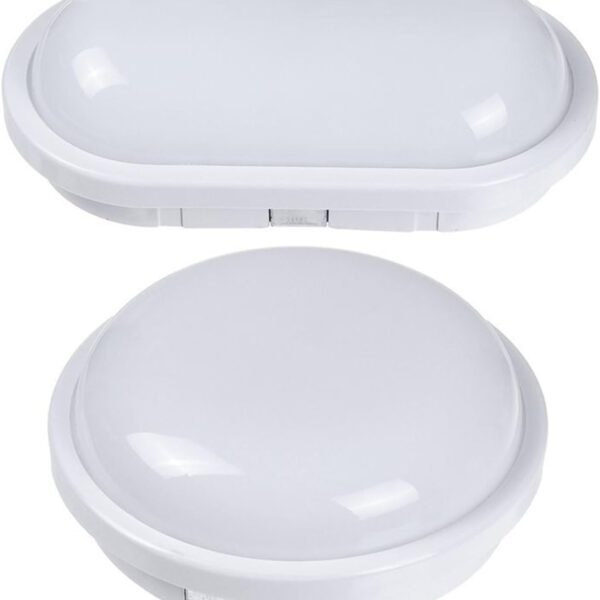 Applique murale LED étanche à l'humidité, éclairage de séparation, 85V-265V, 16W, 20W, étanche, ovale/rond, for balcon, salle de bain (Color : Round 20W, Size : Cold White)