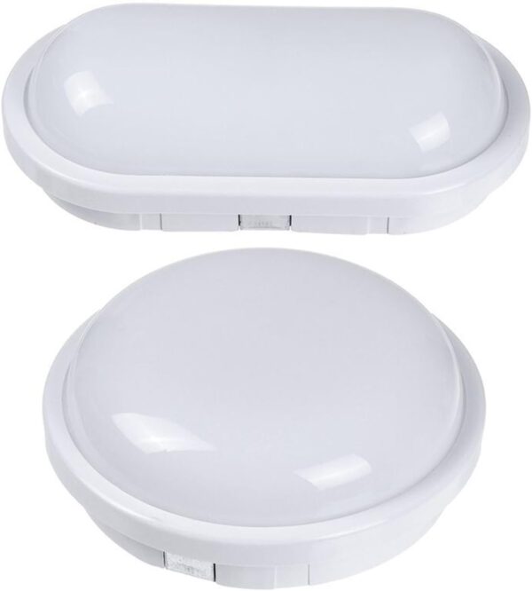 Applique murale LED étanche à l'humidité, éclairage de séparation, 85V-265V, 16W, 20W, étanche, ovale/rond, for balcon, salle de bain (Color : Round 20W, Size : Cold White)