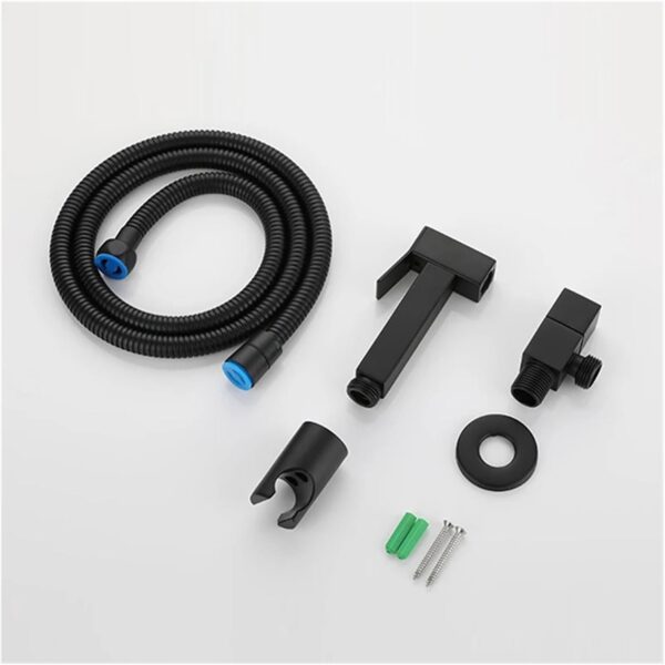 Kit de robinets de Bidet de toilette noir, robinet de Bidet à main, salle de bains, pulvérisateur à main, rehausseur de pression, tête de robinet de Bidet, eau froide,Robinet d'évier