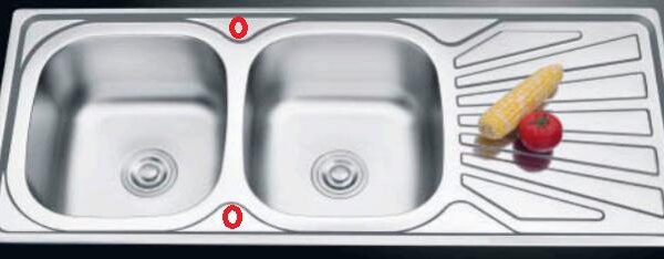 Évier de Cuisine en Acier Inoxydable 2 Bacs Évier avec Egouttoir à Vaisselle Evier Inox de cuisine Durable sans tube-TIP